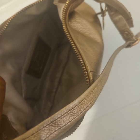 Coach Allie Leather Hobo Shoulder Bag Purse Tote 13655 Metallic Rose Gold  Y2k - Picture 12 of 13